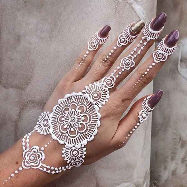 White Mehndi Designs