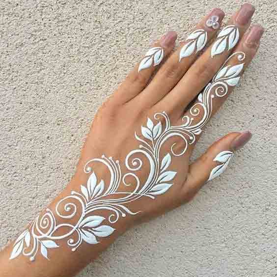 White Mehndi Designs 3 New Collection Of Best Mehndi Designs in 2020