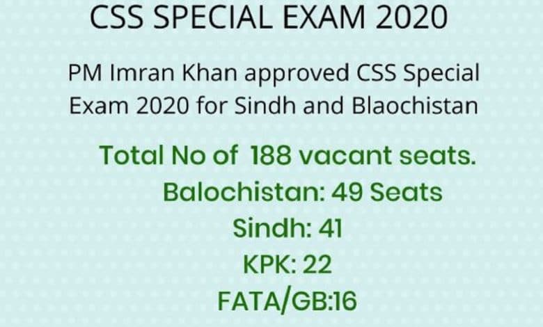 Special CSS exams 2020