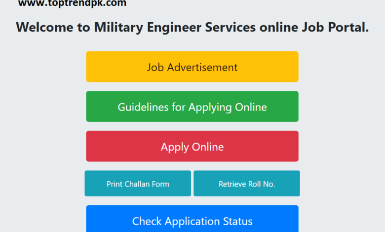Military Engineering Service jobs 2020
