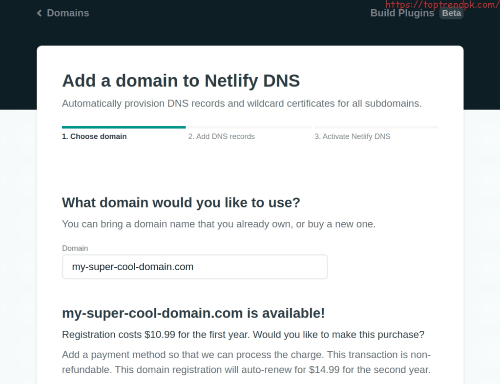 Nothing To Pay For Your Own Domain