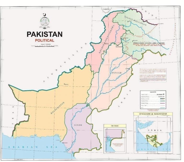 New Map Of Pakistan 768x678 