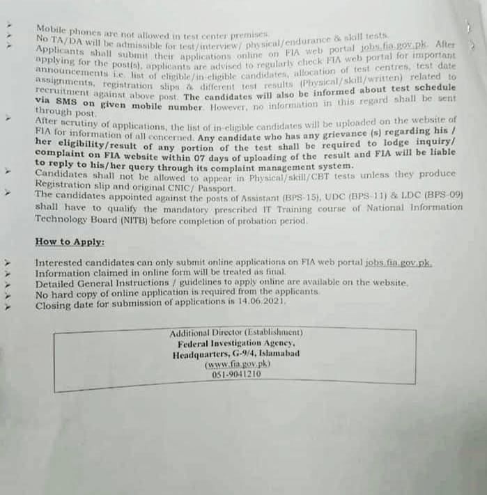 FIA Jobs Application Form