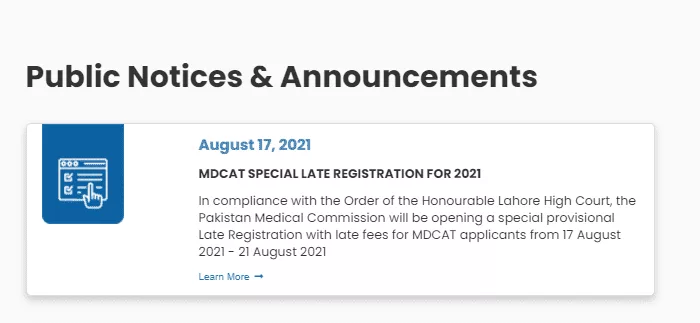 pmc mdcat registration 2023 fee structure