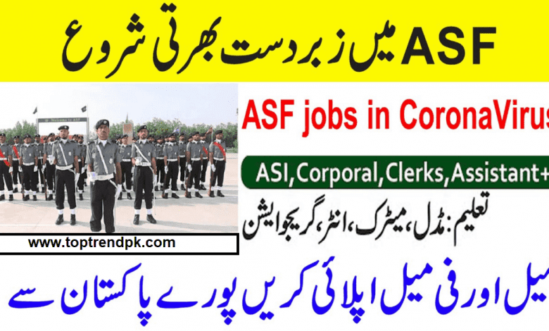 ASF jobs 2022 online apply