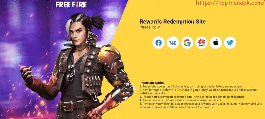 How to get garena free fire redeem codes today