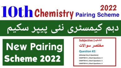 10th Class Chemistry Scheme 202222