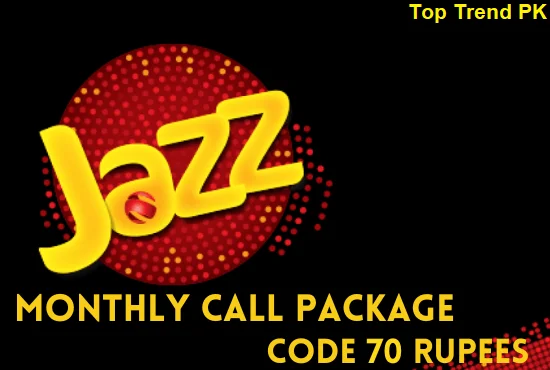 Jazz Monthly Call package Code 70 Rupees