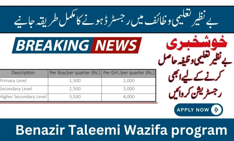 Benazir Taleemi Wazifa Program New Payment Update