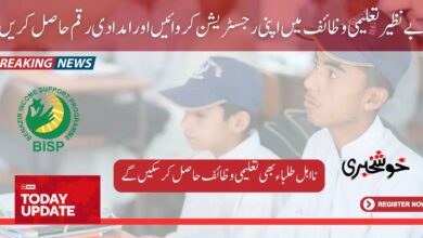 Benazir Taleemi Wazaif New Registration