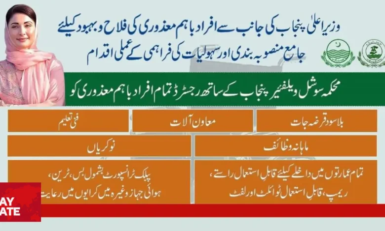 Disabled Person Registration Form Online For Ehsaas Program