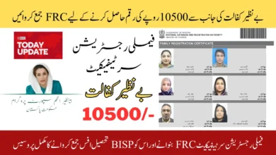 Family Registration Certificate For Benazir Kafaalat