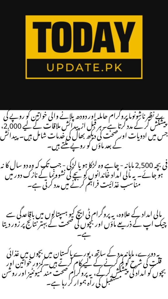 Benazir Nashonuma Program And Word Food Program 2025