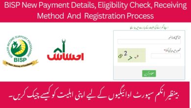 BISP New Payment Details, Eligibility Check, Receiving Method